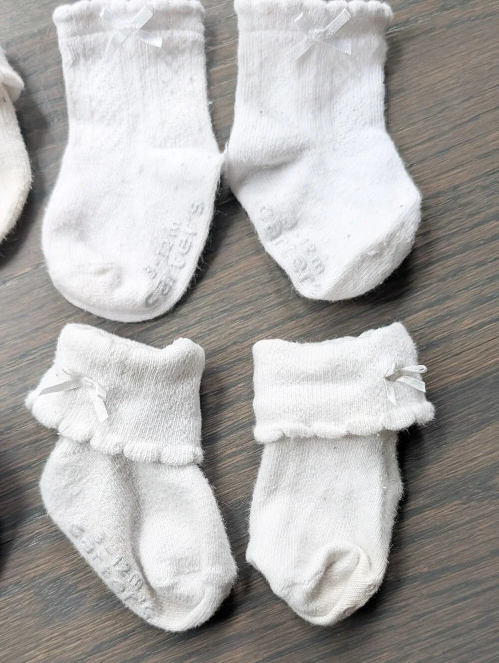 Baby Girls Socks, 4 Pairs, 3-12 Months